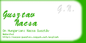gusztav nacsa business card